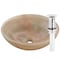 Novatto Green Onyx Vessel Sink and Chrome Umbrella Drain NOSV-GOCH - alternate 1